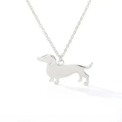 Dachshund Dog Necklaces Stainless Steel Gold Plated Sausage Dog Animal Puppy Dog Necklace Jewelry