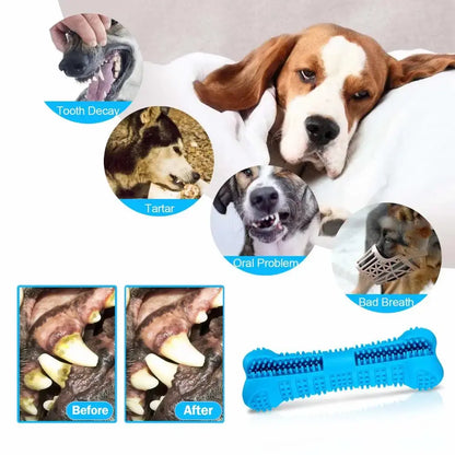 Soft Rubber Dog Toothbrushes Puppy Chew Toys Dog Brush Stick 360 Degree Teeth Cleaning Toothpaste for Small Dogs Pet Toothbrush