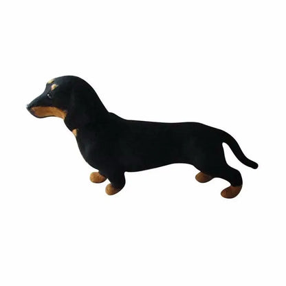 Simulation Dachshund Animal Model Small Ornament Toy Dog Puppy Lifelike Stuffed Toy Pet Dog Handmade