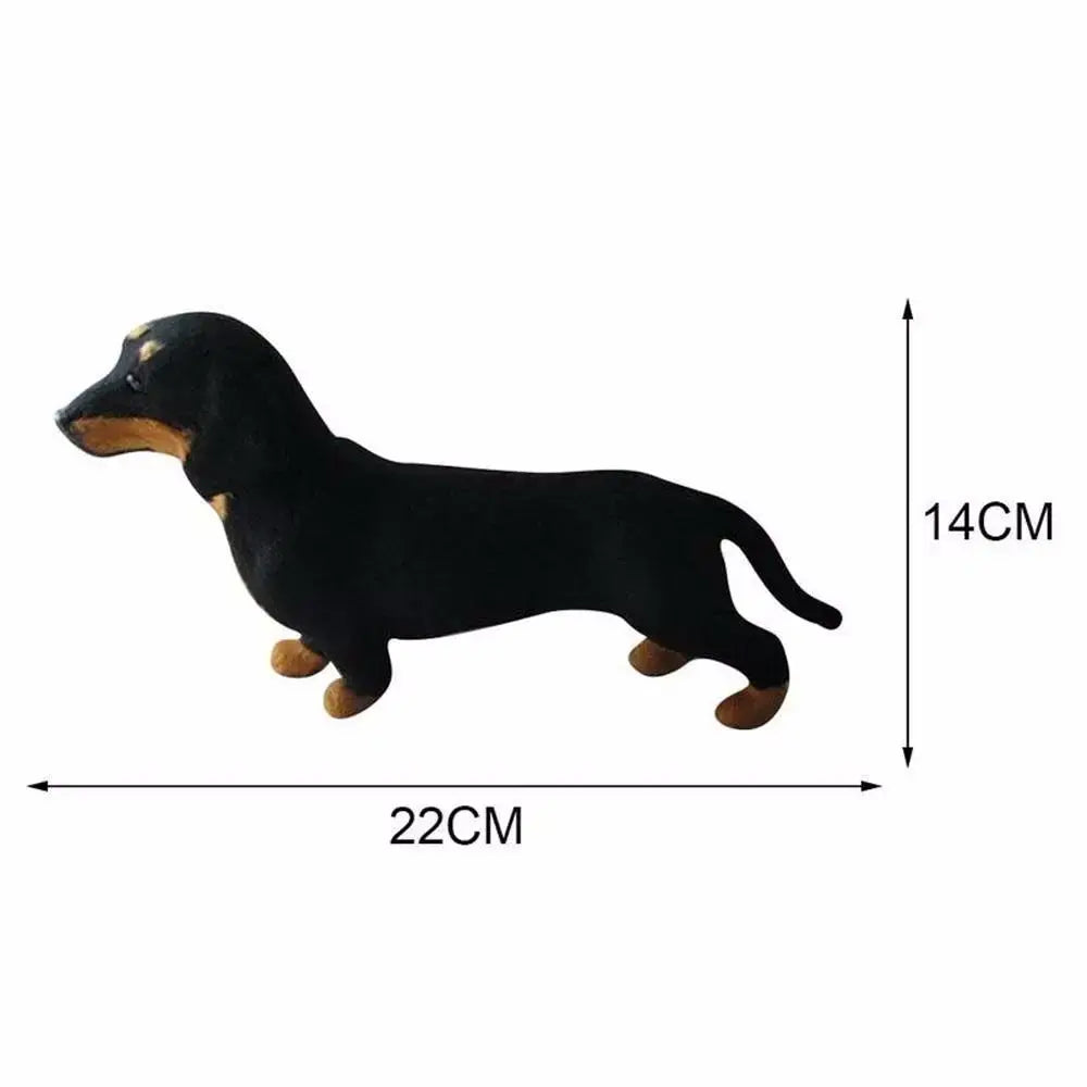 Simulation Dachshund Animal Model Small Ornament Toy Dog Puppy Lifelike Stuffed Toy Pet Dog Handmade